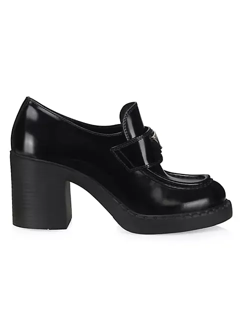 85MM Leather Loafer Pumps