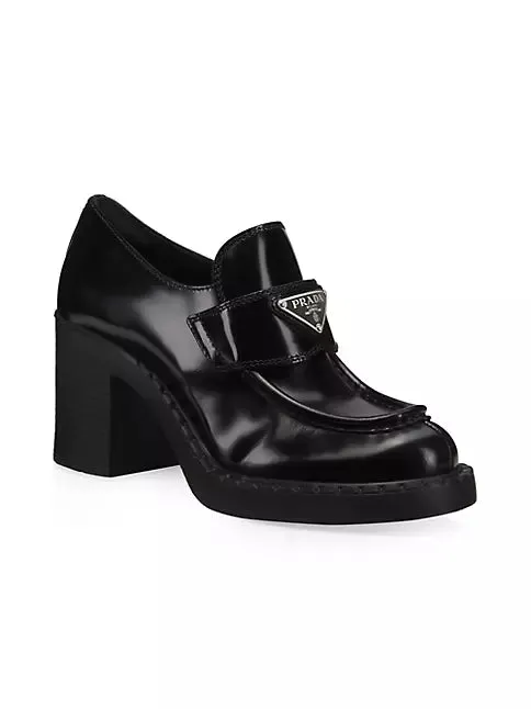 85MM Leather Loafer Pumps