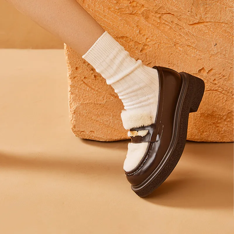 BeauToday Loafers  Vogue metallic elements Loafers for women