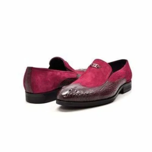 British Walkers Bordeaux Red Leather and Suede