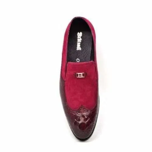 British Walkers Bordeaux Red Leather and Suede