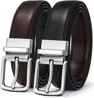 BULLIANT Men's Belt,Reversible Belt Adjustable For Gift Men 1.25??-Cut For Fit-2 Sides in 1 Belt(Not 2)