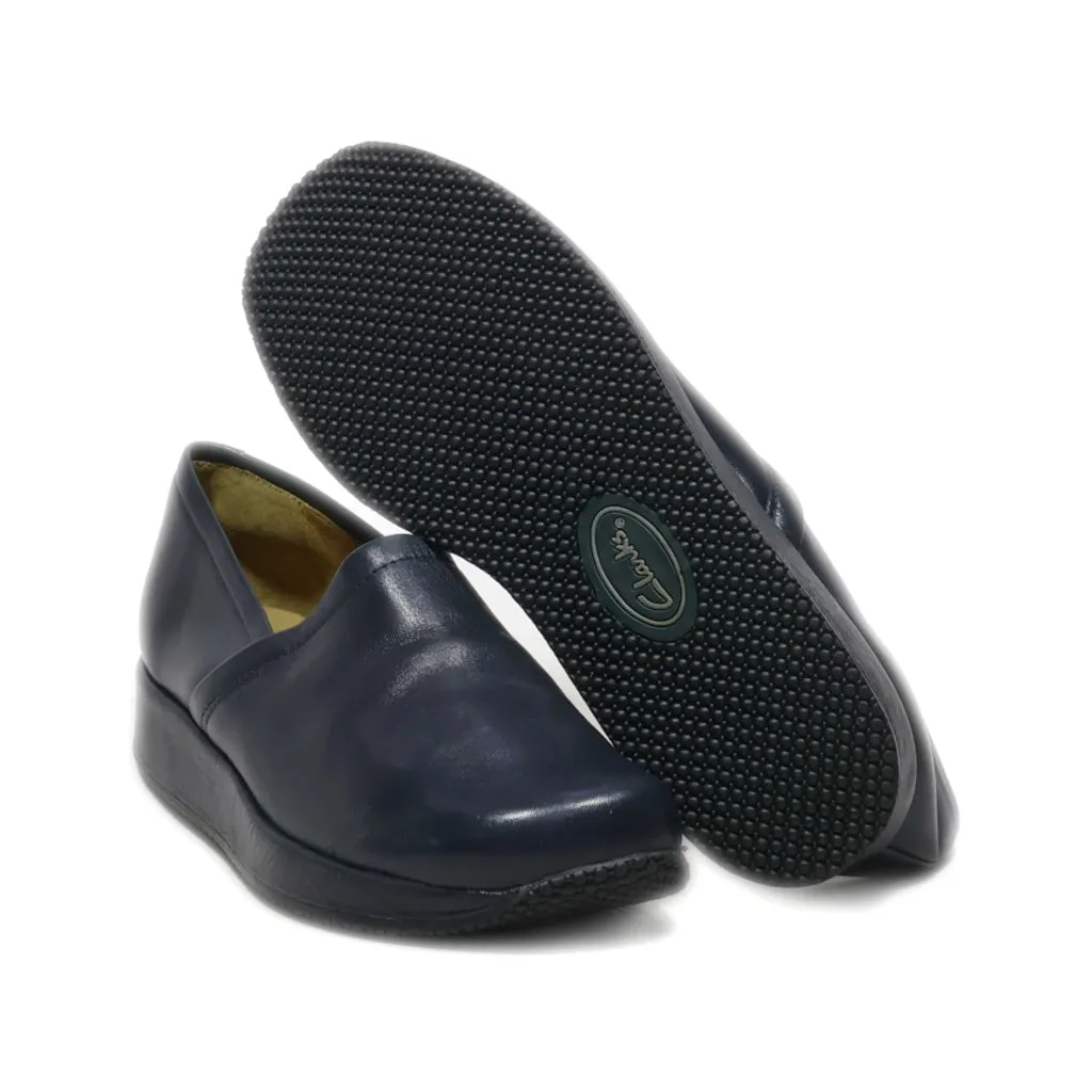 Clarks Slip Ons Leather Grey Colour For Women