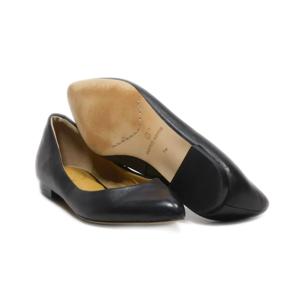 Corso Como Slip Ons Leather Black Colour For Women
