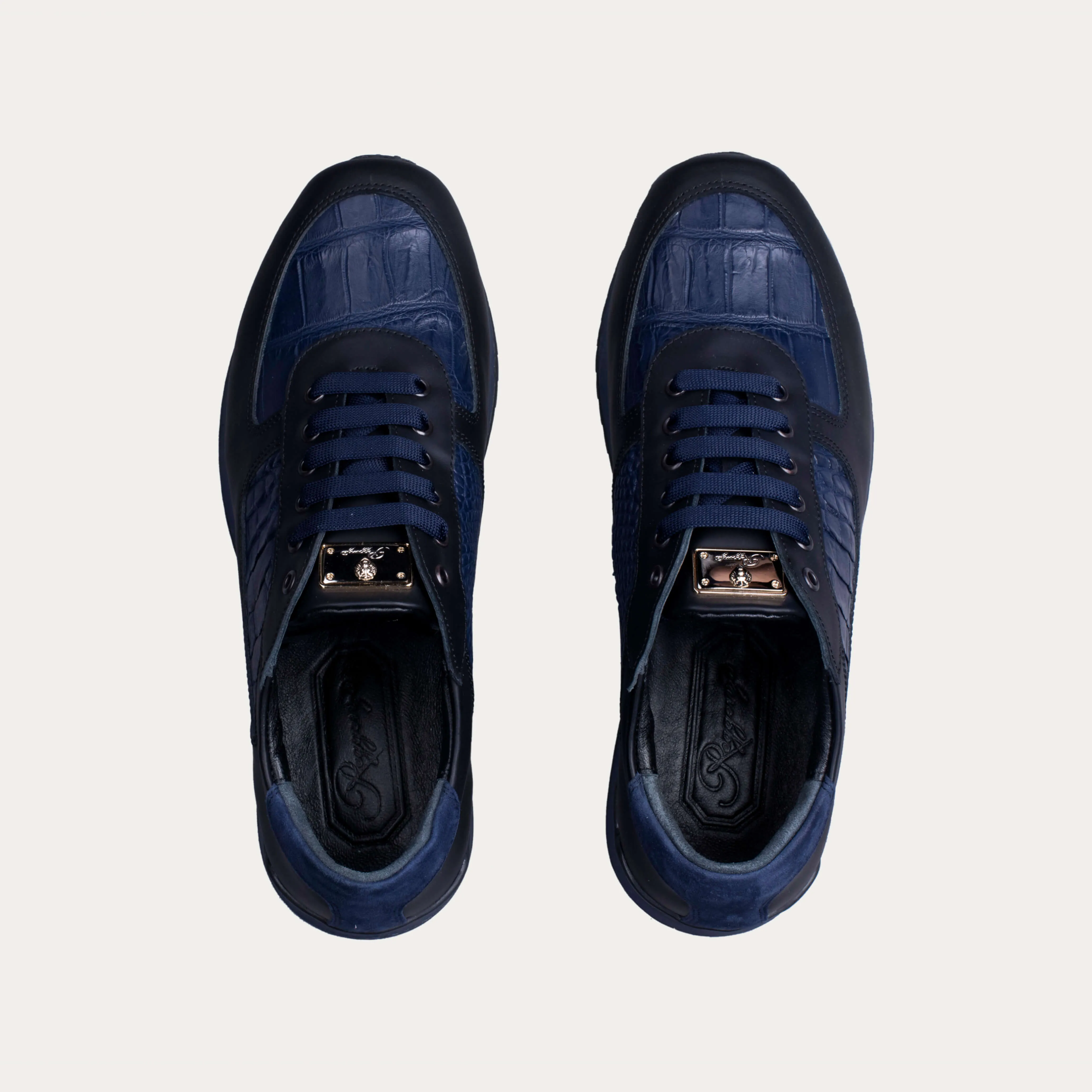 Crocodile Leather Runner Sneakers