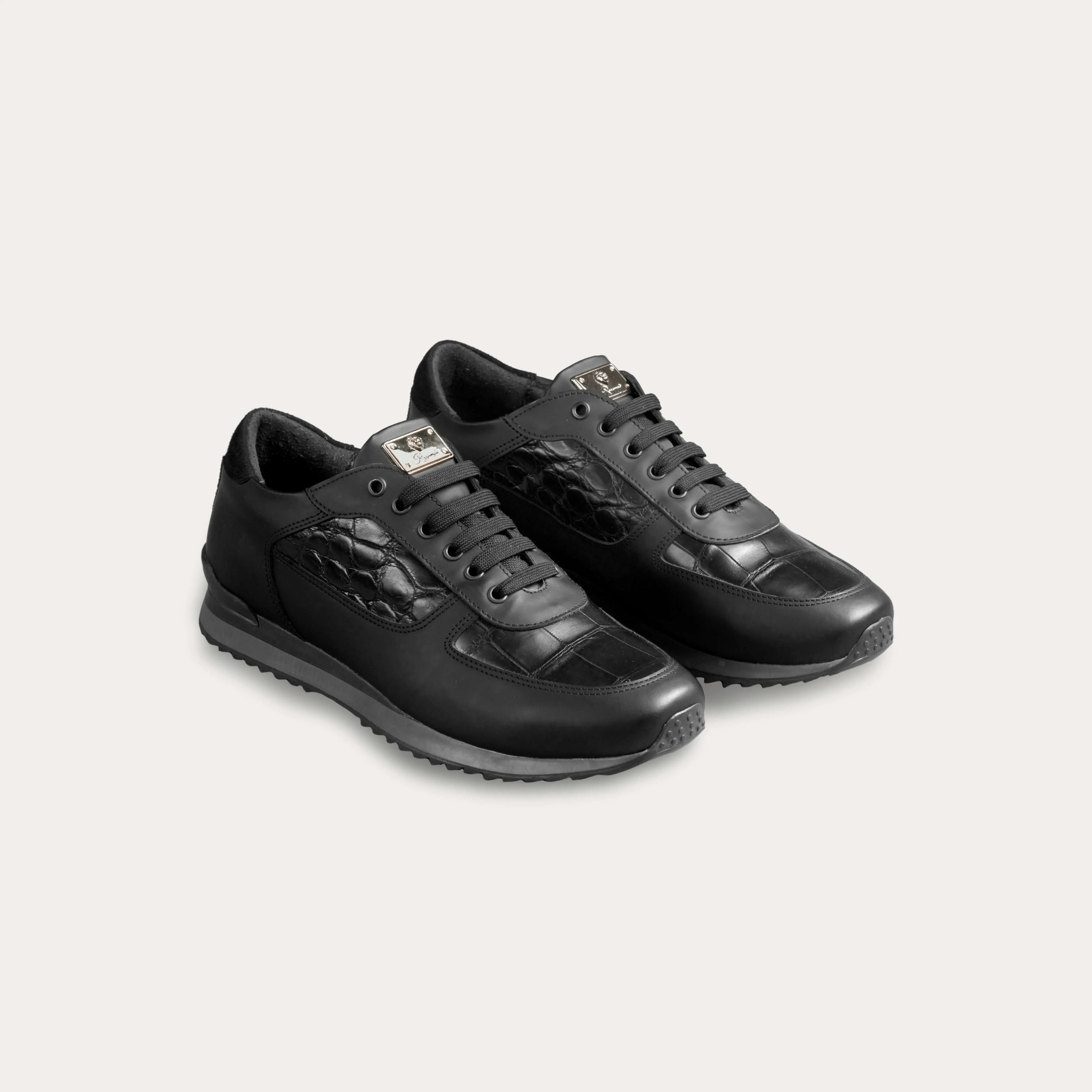 Crocodile Leather Runner Sneakers