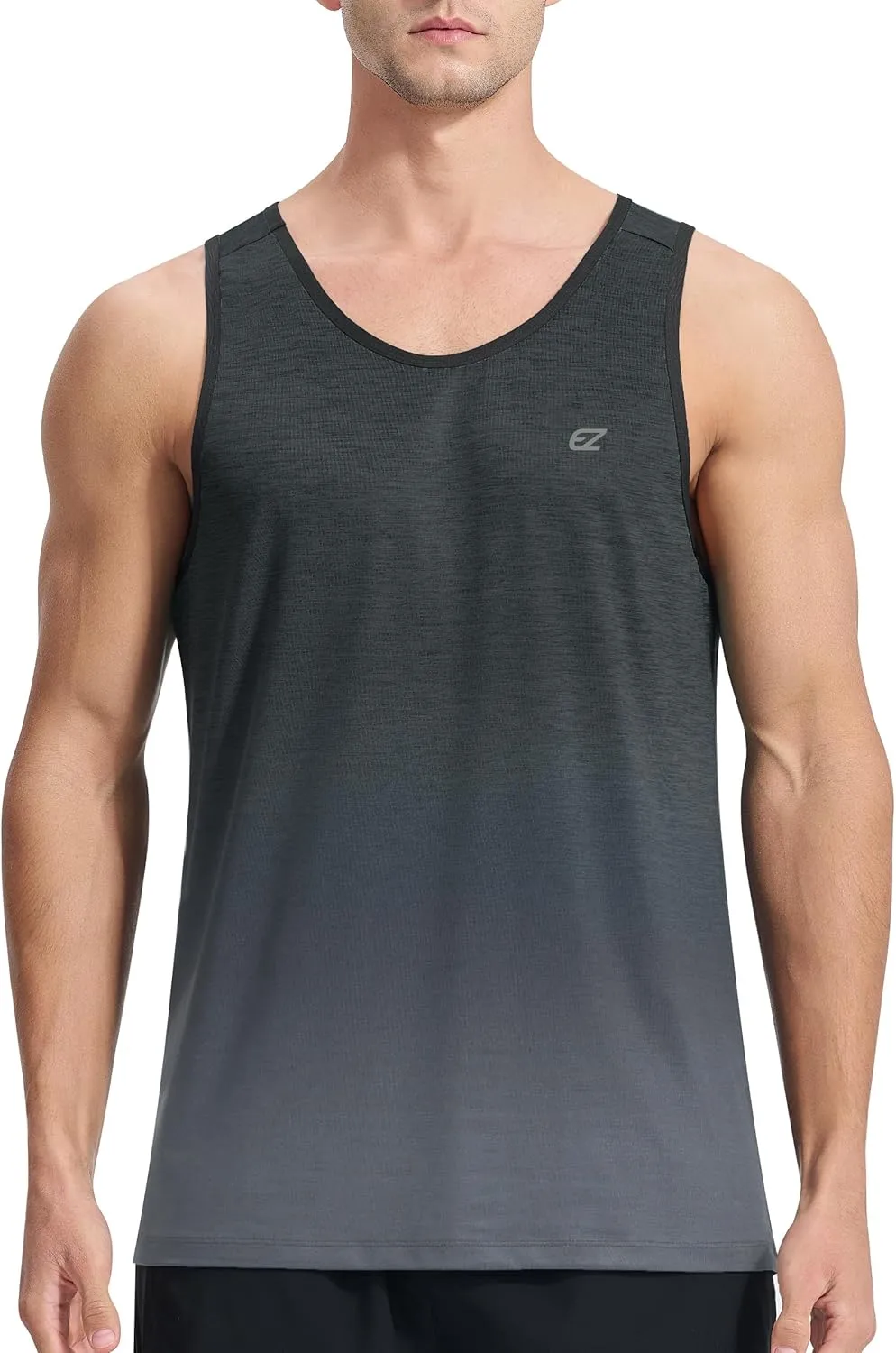 EZRUN Men's Tank Tops Quick Dry Workout Swim Beach Shirts Sleeveless Shirts for Bodybuilding Gym Fitness Training