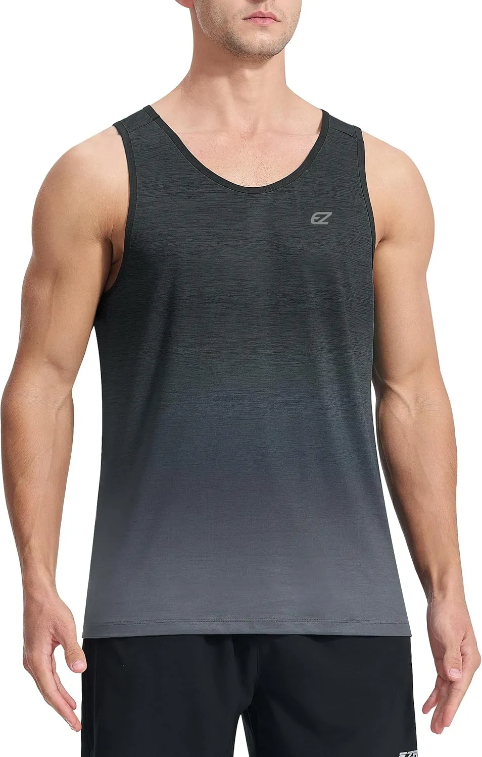 EZRUN Men's Tank Tops Quick Dry Workout Swim Beach Shirts Sleeveless Shirts for Bodybuilding Gym Fitness Training