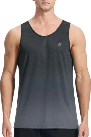 EZRUN Men's Tank Tops Quick Dry Workout Swim Beach Shirts Sleeveless Shirts for Bodybuilding Gym Fitness Training