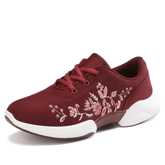 Mehdi Women's Sneaker Comfortable Breathable Lace-Up Flat Black Shoes