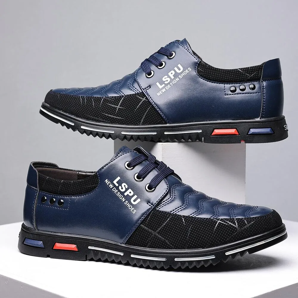 Men lace up breathable non-slip comfortable leisure business shoes
