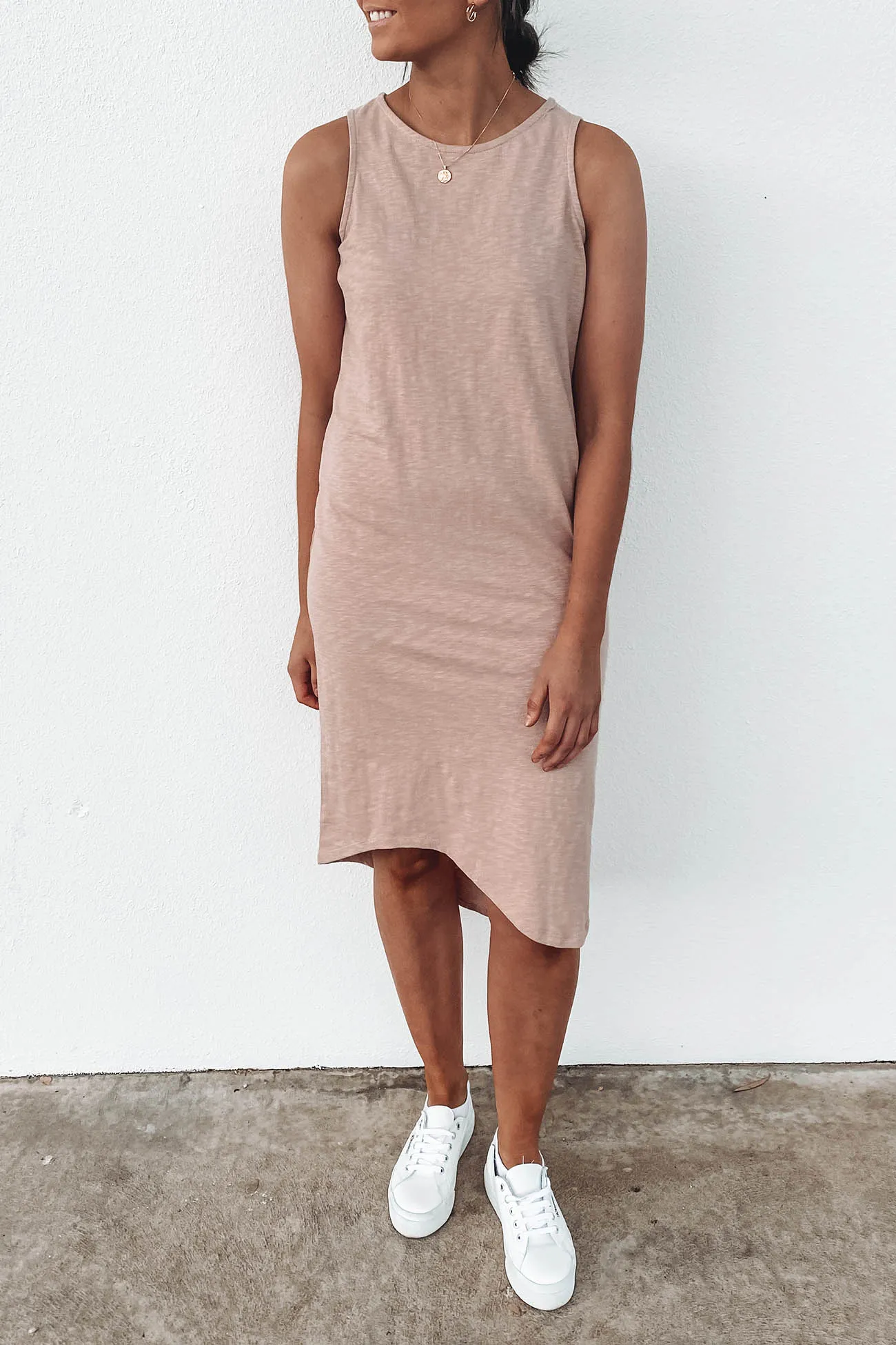 One In Eight Slub Midi Pink