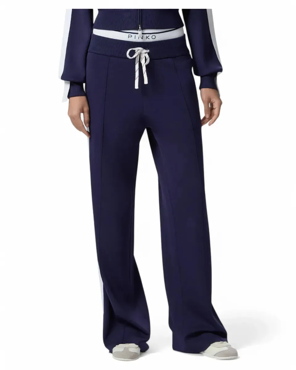 Pantaloni Sporty Ampi con Banda Laterale