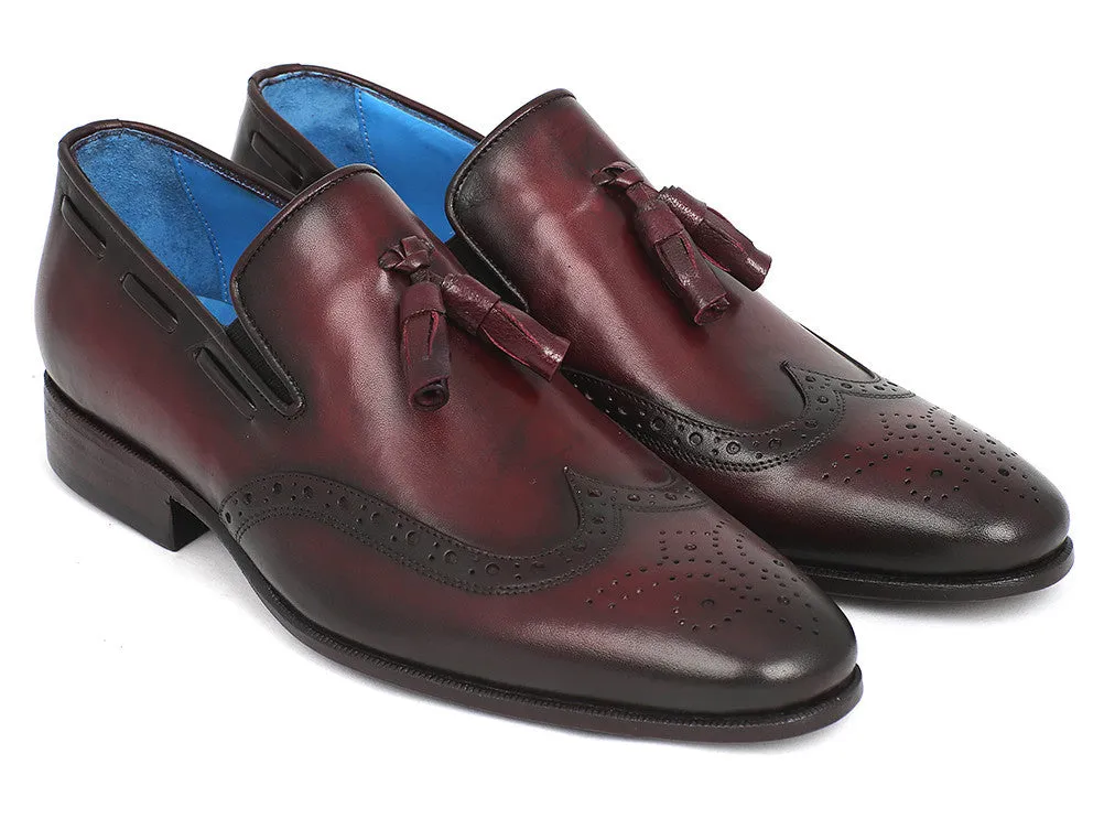 Paul Parkman Bordeaux Wingtip Tassel Loafers