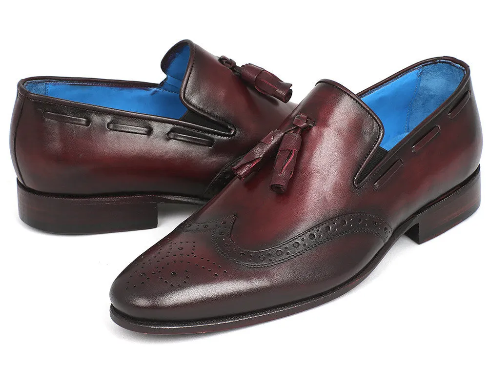 Paul Parkman Bordeaux Wingtip Tassel Loafers