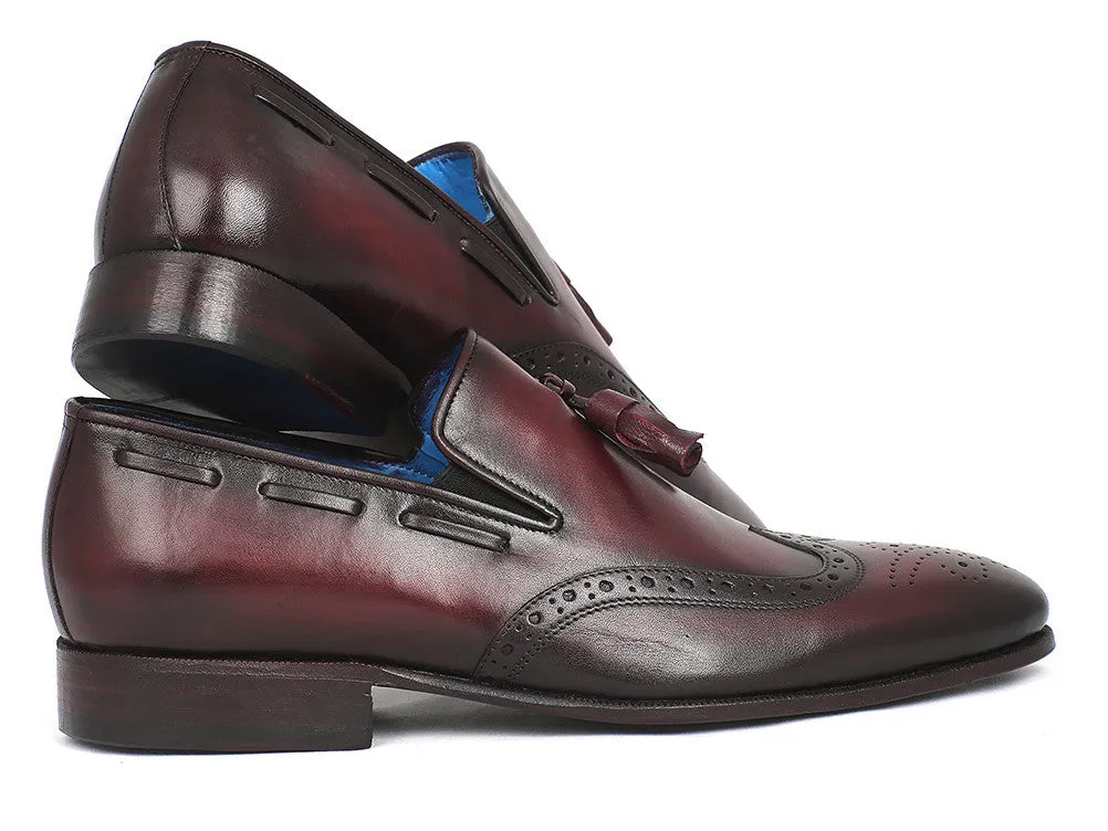 Paul Parkman Bordeaux Wingtip Tassel Loafers