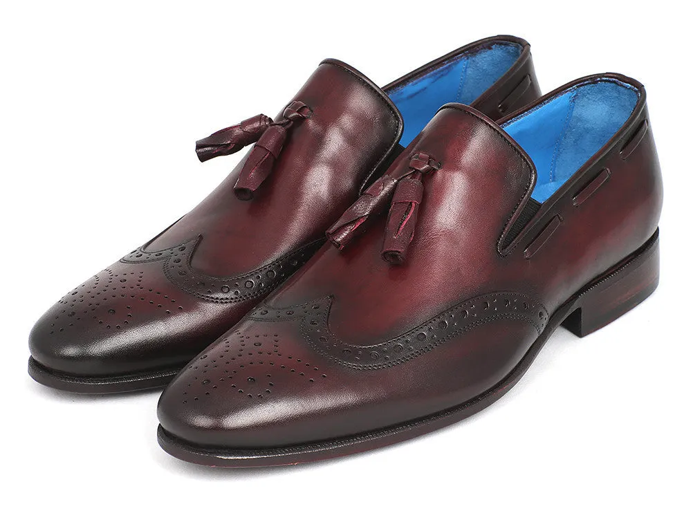 Paul Parkman Bordeaux Wingtip Tassel Loafers