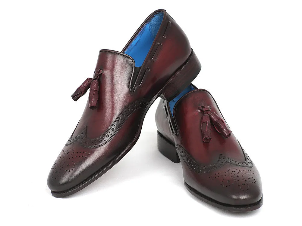 Paul Parkman Bordeaux Wingtip Tassel Loafers