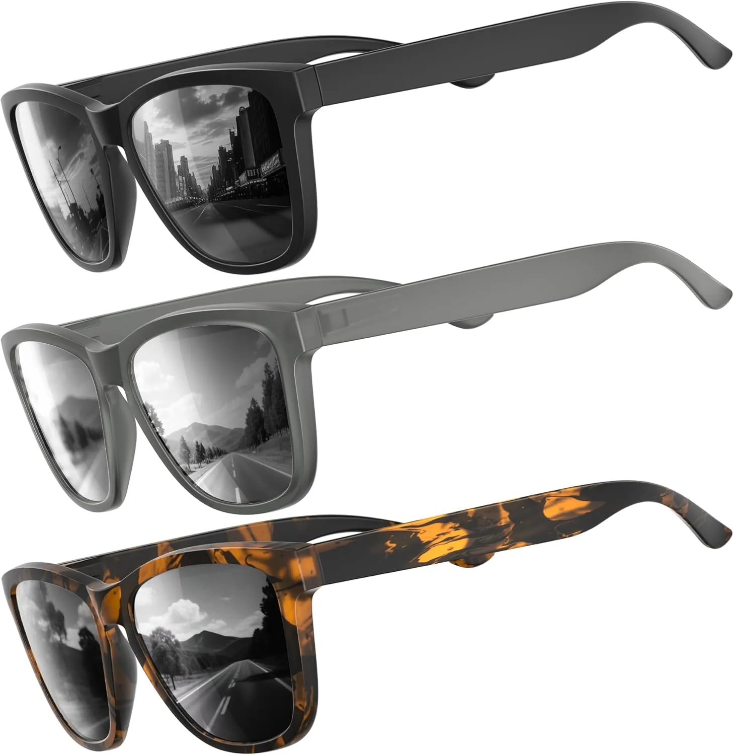 Polarized Sunglasses for Mens Womens - Fashion Men Sun Glasses Shades for Driving Golf Fishing Lightweight
