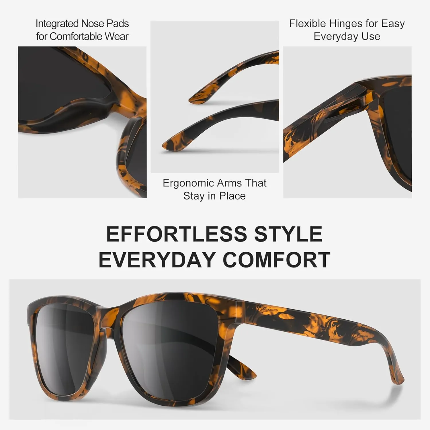 Polarized Sunglasses for Mens Womens - Fashion Men Sun Glasses Shades for Driving Golf Fishing Lightweight