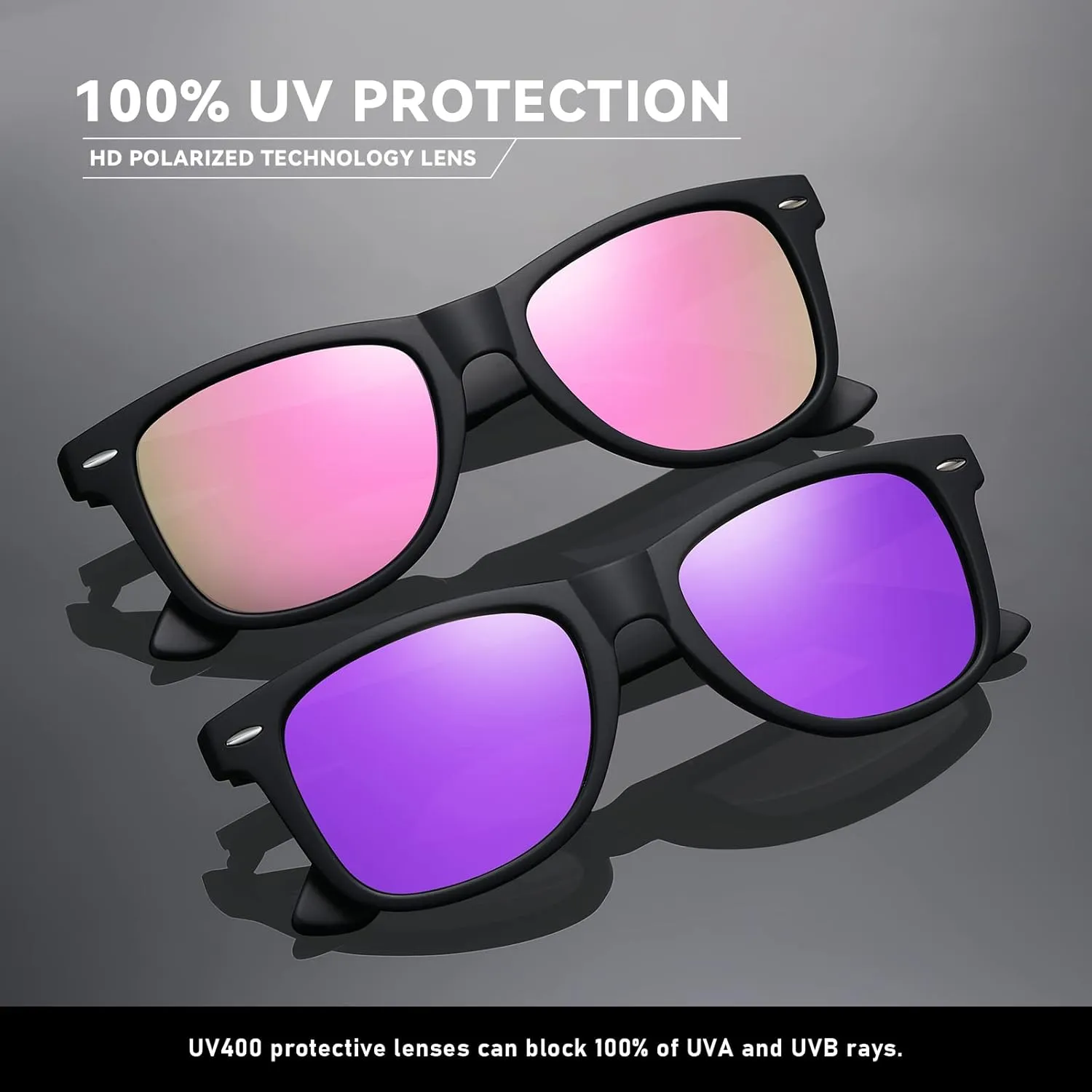 Polarized Sunglasses Womens Men - Sun glasses Fashion Trendy Driving Fishing UV Blocking UV400 Protection