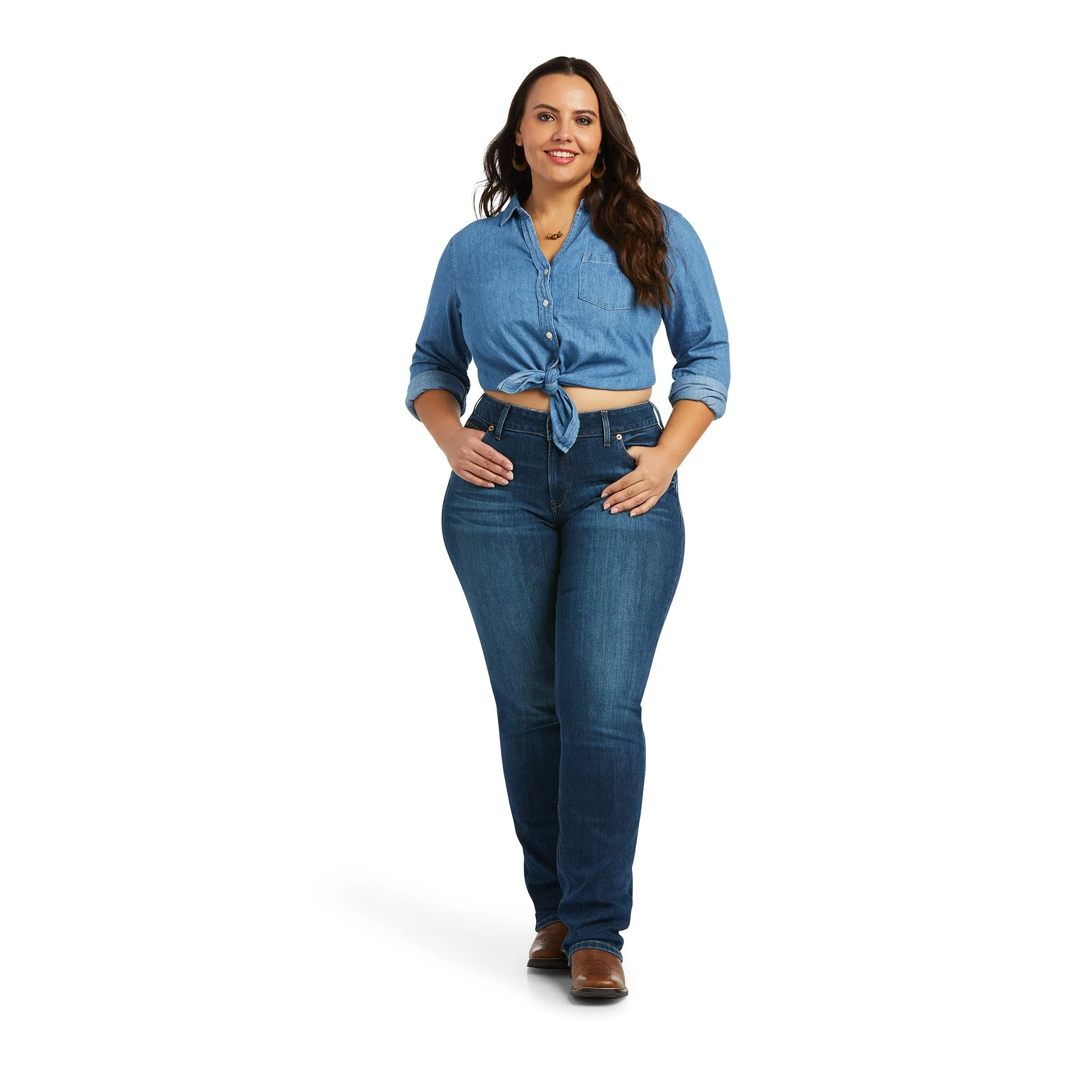 R.E.A.L. Mid Rise Candace Straight Leg