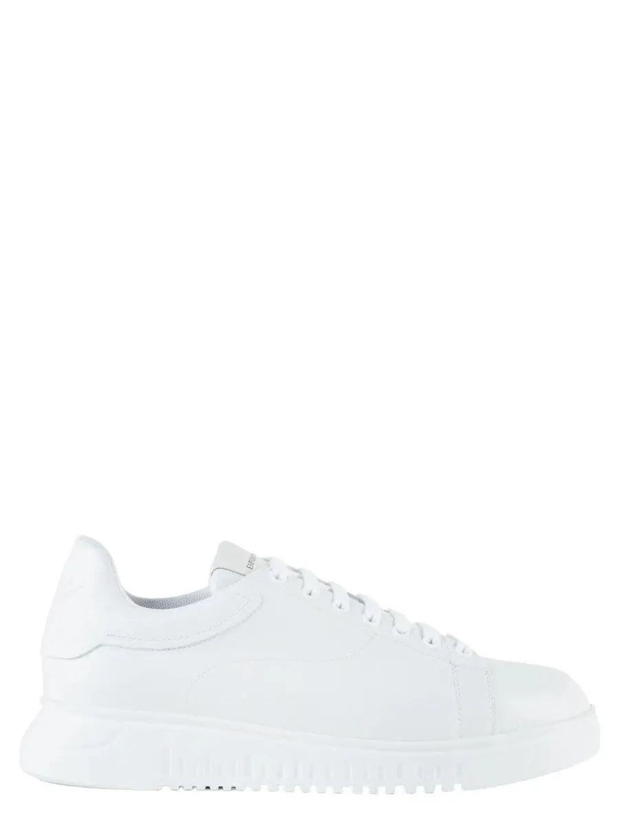 Sneakers Asimmetriche in Pelle Bottalata con Maxi Suola