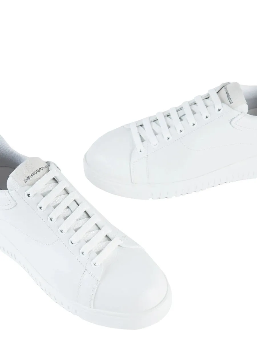 Sneakers Asimmetriche in Pelle Bottalata con Maxi Suola