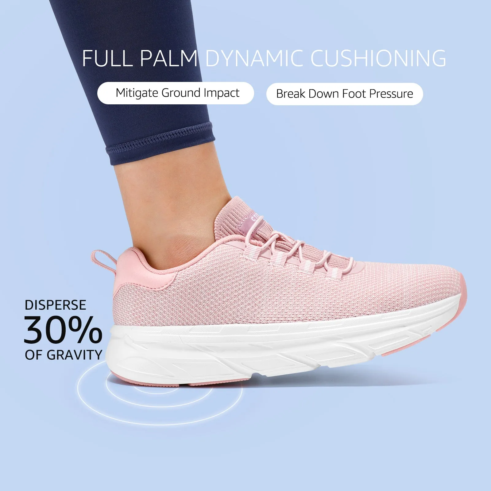 STQ Slip on Sneakers Women Orthopedic Walking Shoes for Plantar Fasciitis Relief