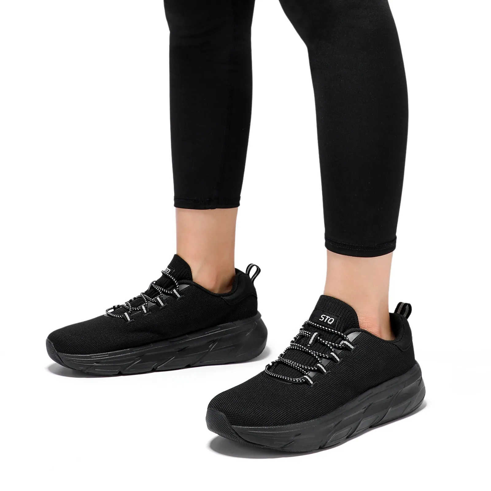 STQ Slip on Sneakers Women Orthopedic Walking Shoes for Plantar Fasciitis Relief