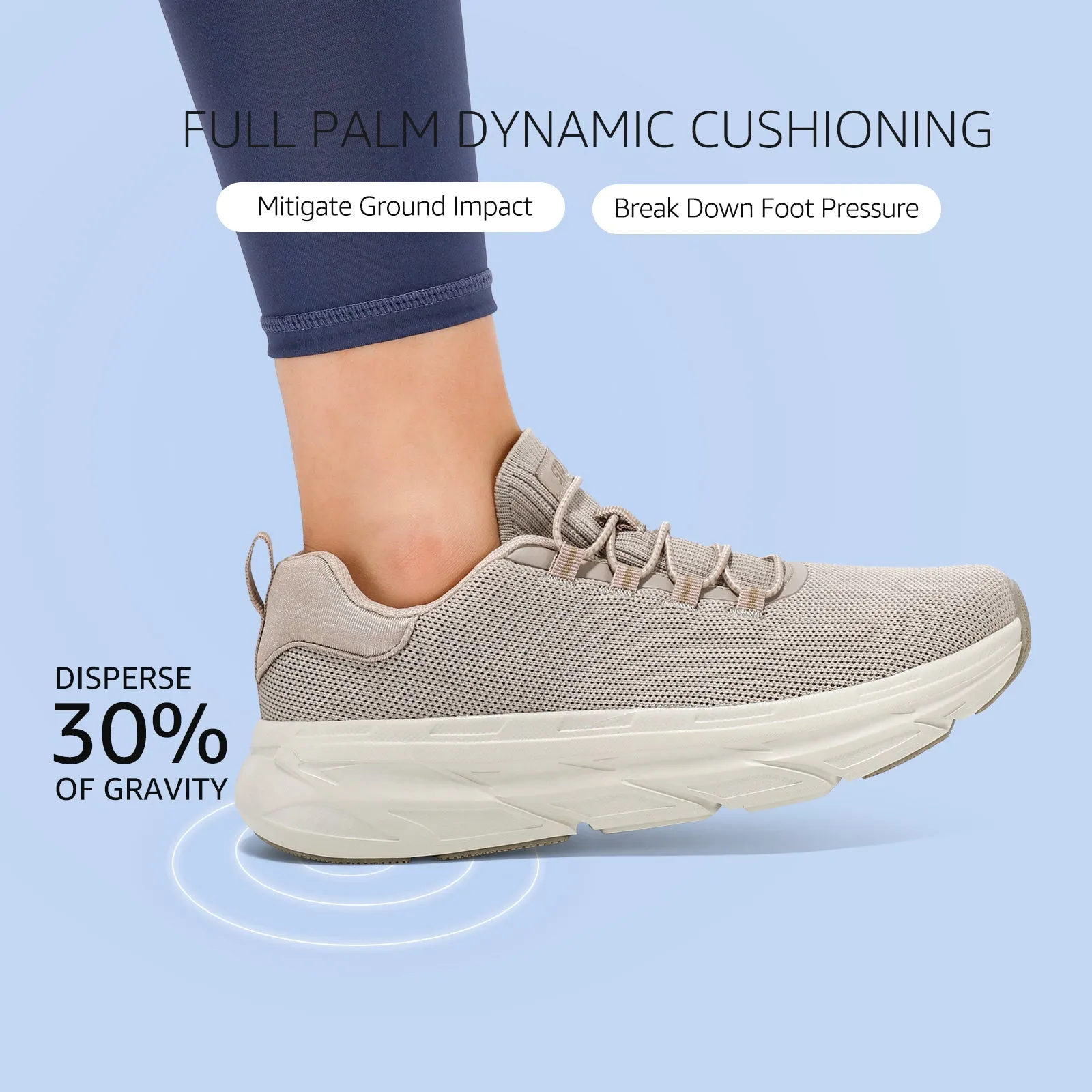 STQ Slip on Sneakers Women Orthopedic Walking Shoes for Plantar Fasciitis Relief