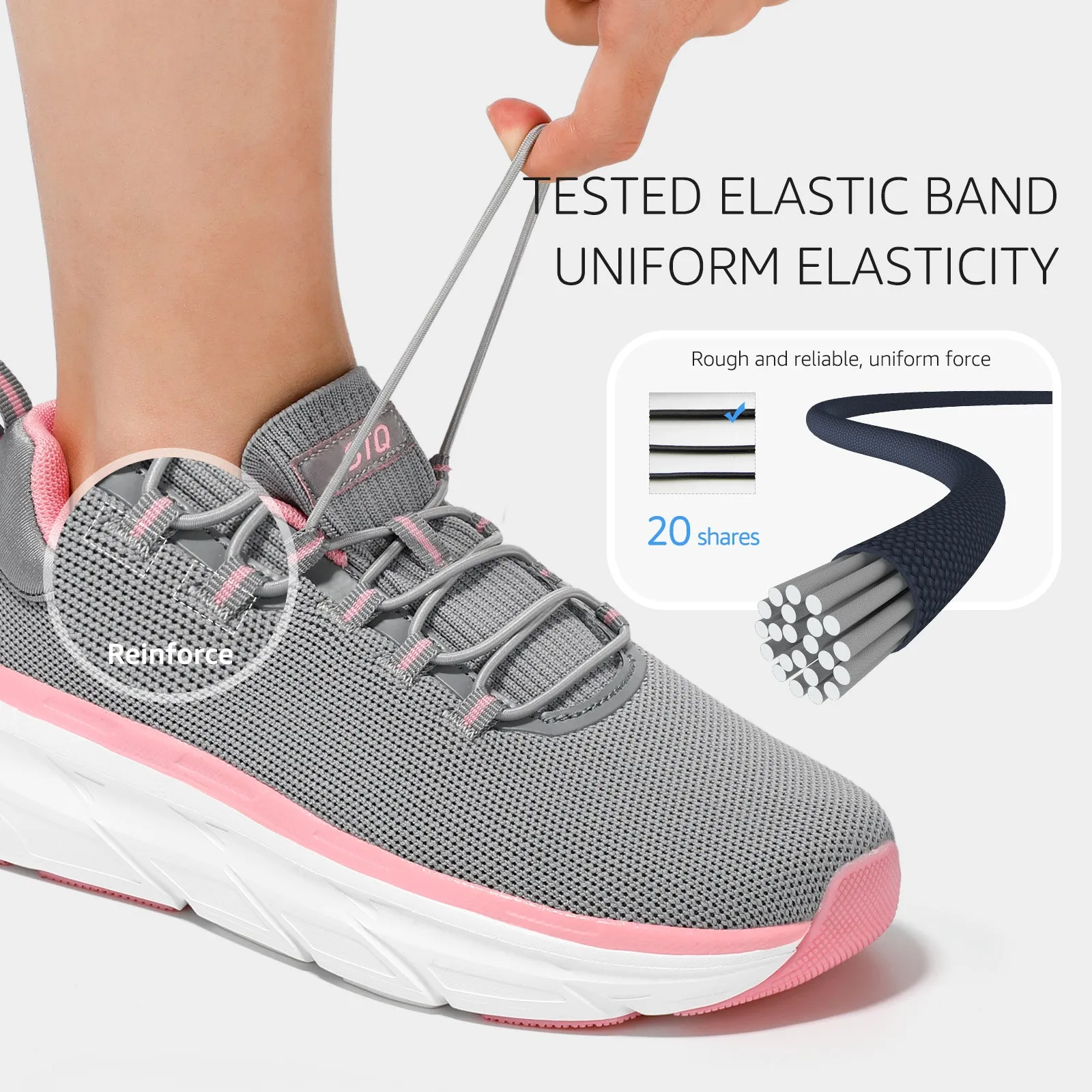 STQ Slip on Sneakers Women Orthopedic Walking Shoes for Plantar Fasciitis Relief