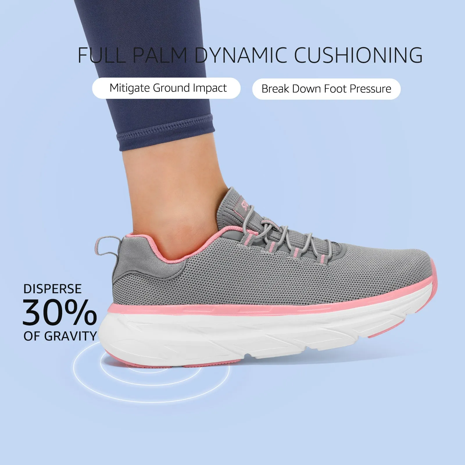 STQ Slip on Sneakers Women Orthopedic Walking Shoes for Plantar Fasciitis Relief
