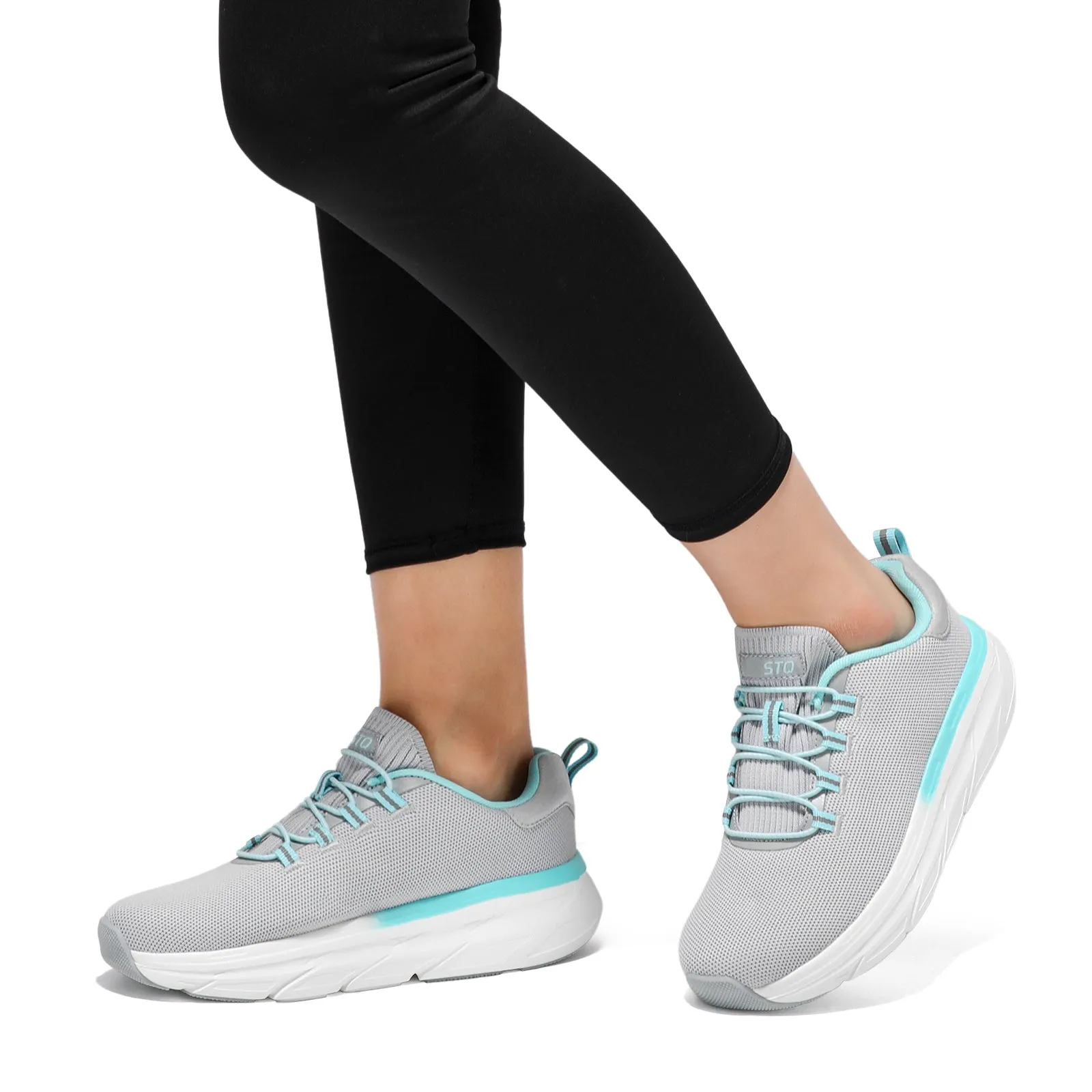 STQ Slip on Sneakers Women Orthopedic Walking Shoes for Plantar Fasciitis Relief