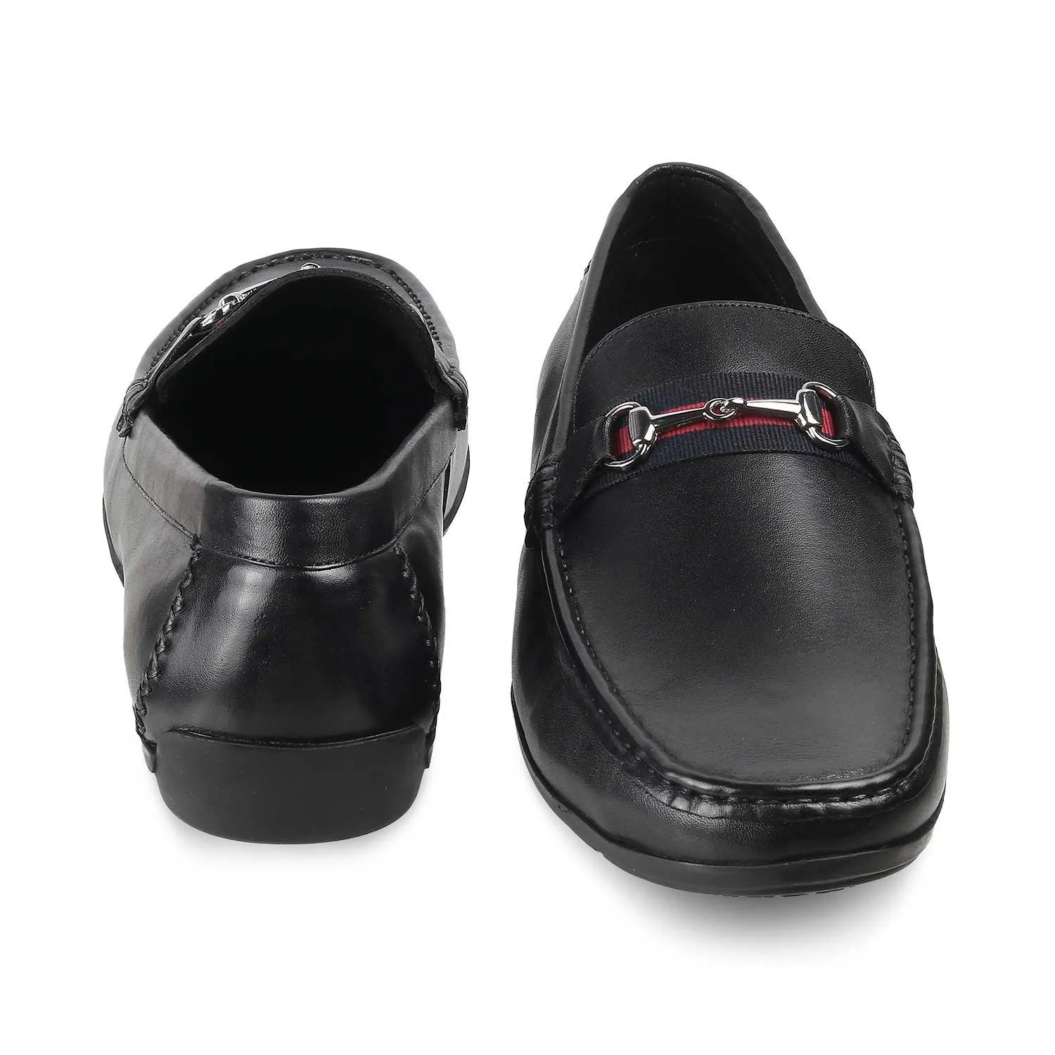 The Crada Black Men's Leather Loafers