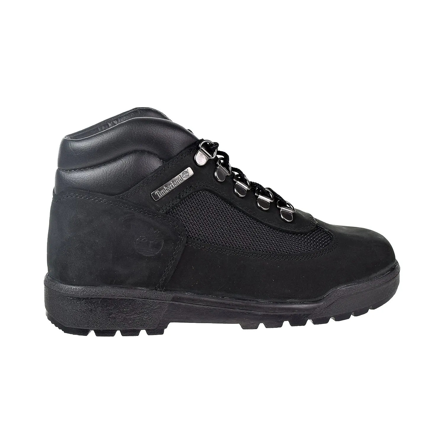 Timberland Nubuck Big Kids Field Boot Black Suede