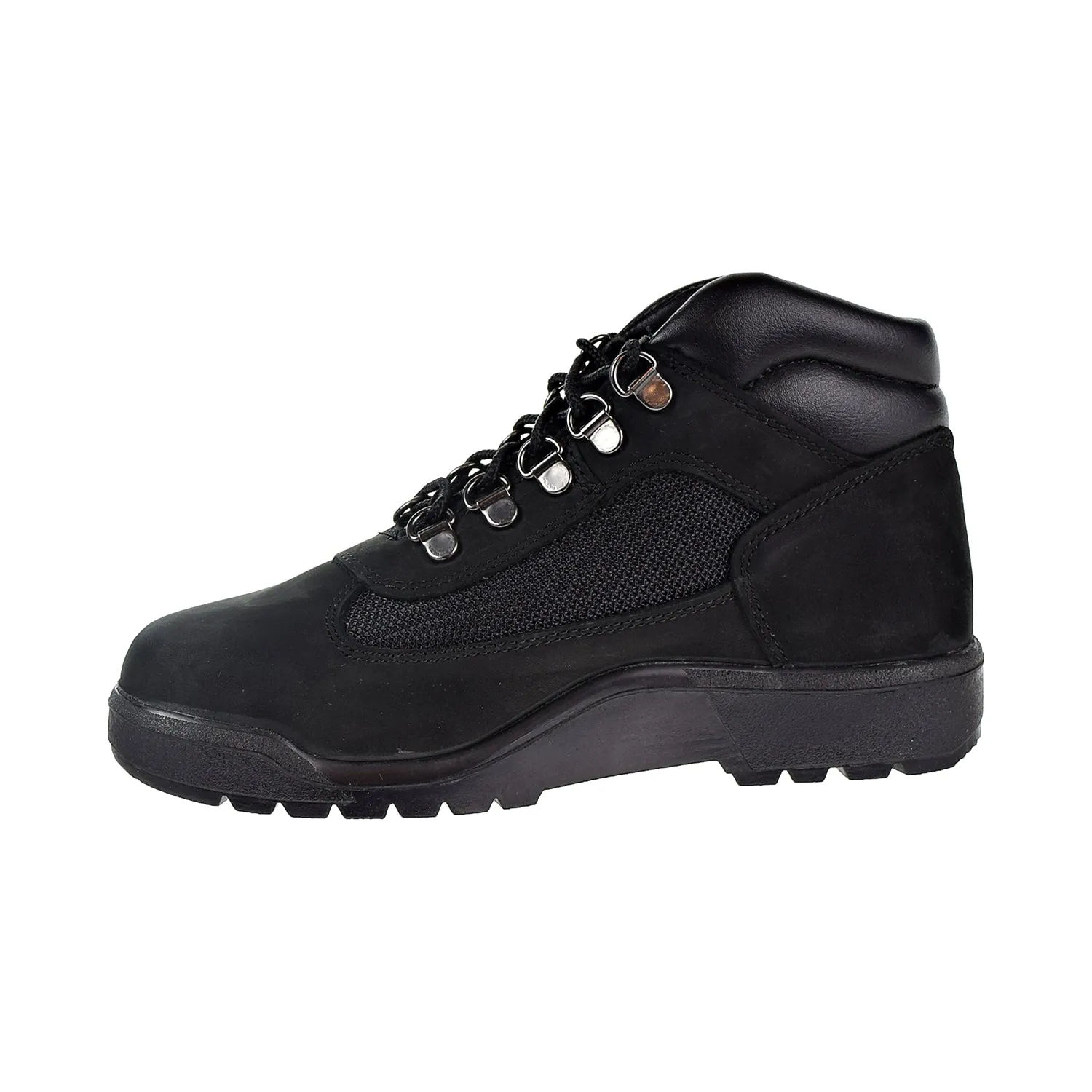 Timberland Nubuck Big Kids Field Boot Black Suede