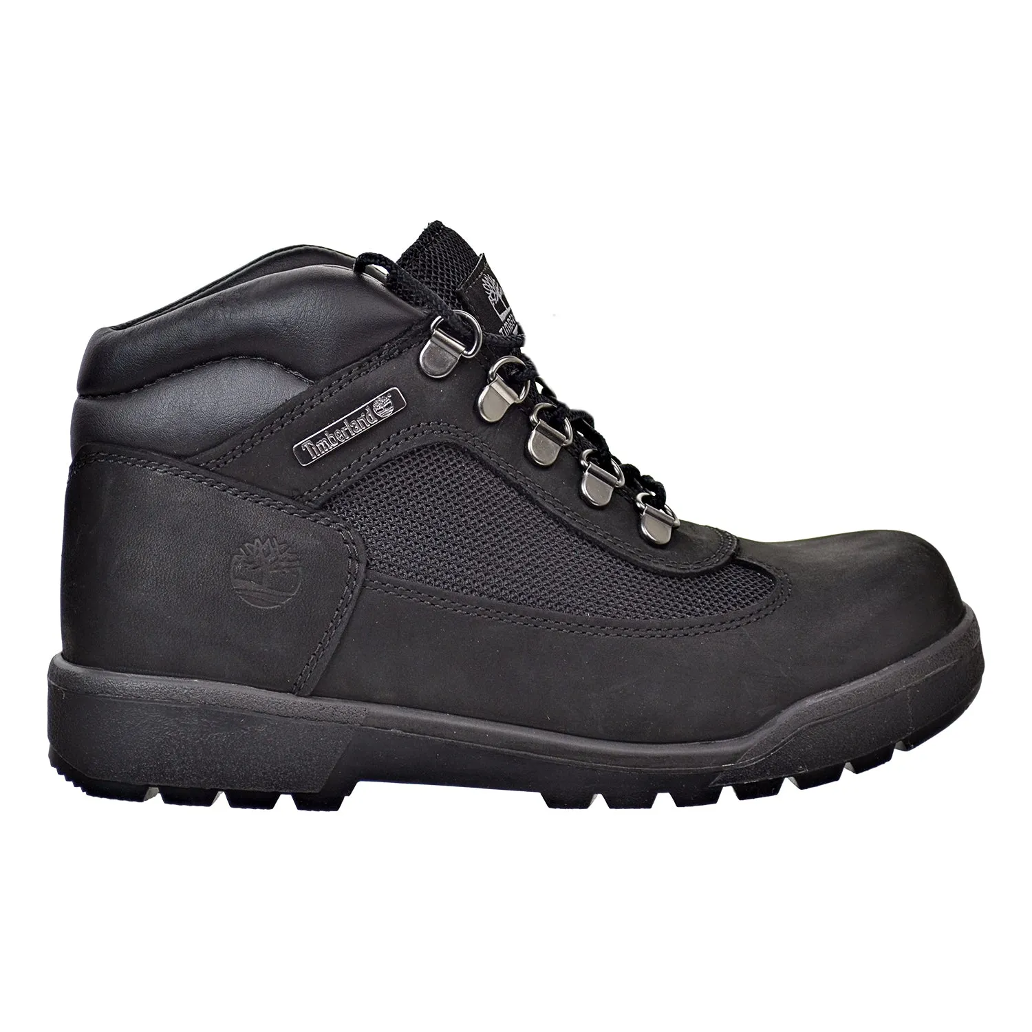 Timberland Nubuck Big Kids Field Boot Black Suede