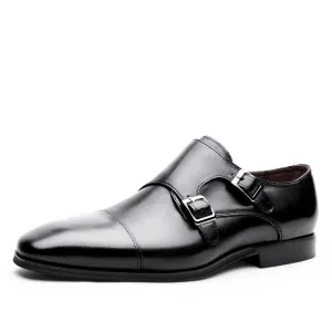 West Louis™ Luxury Genuine Leather Oxford Shoes With Double Buckle