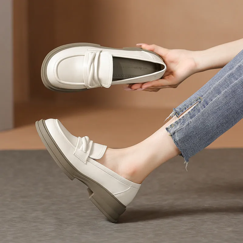 Women Minimalist Soft Round Head Casual Loafers