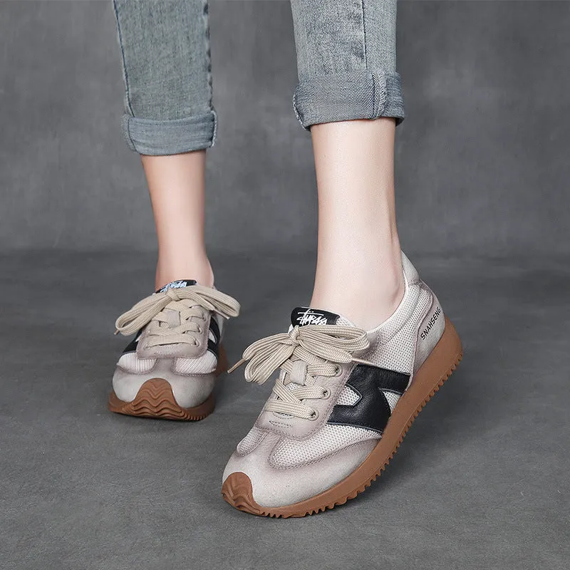 Women Retro Breathable Mesh Casual Sneakers