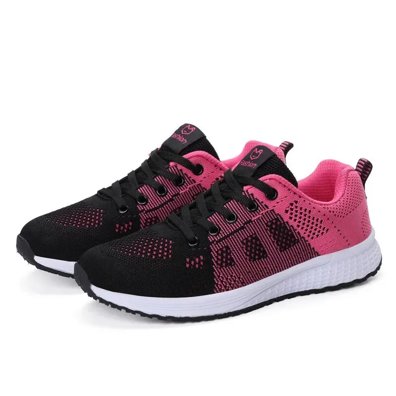 Women's Casual Flats Air Mesh Breathable Trainers for Comfort