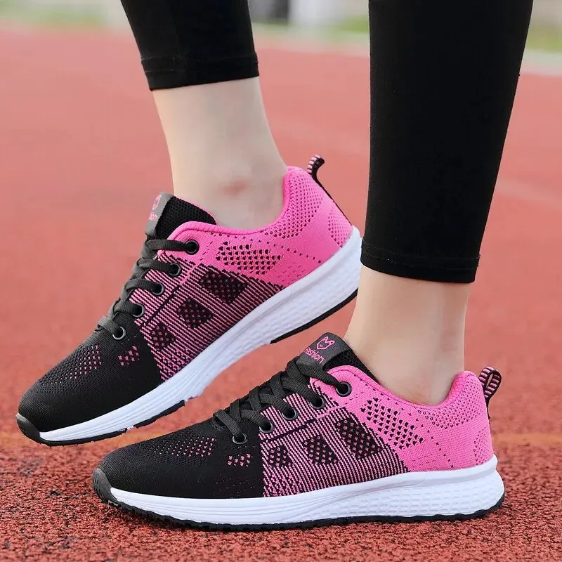 Women's Casual Flats Air Mesh Breathable Trainers for Comfort